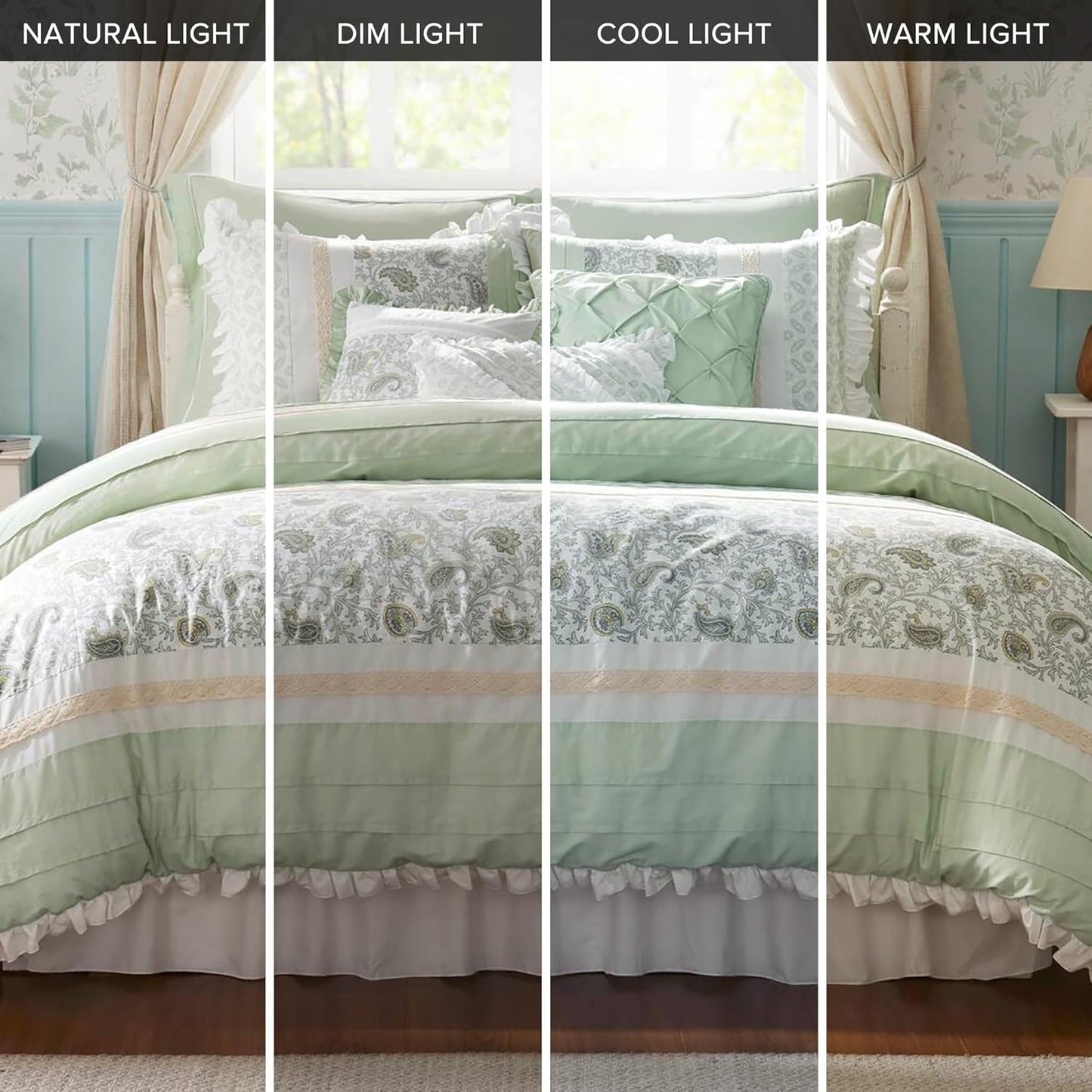 🛏️【Limited-time Special Offer】Madison Park Dawn Pure Cotton Comfort Bedding Set of 9 Items 💎