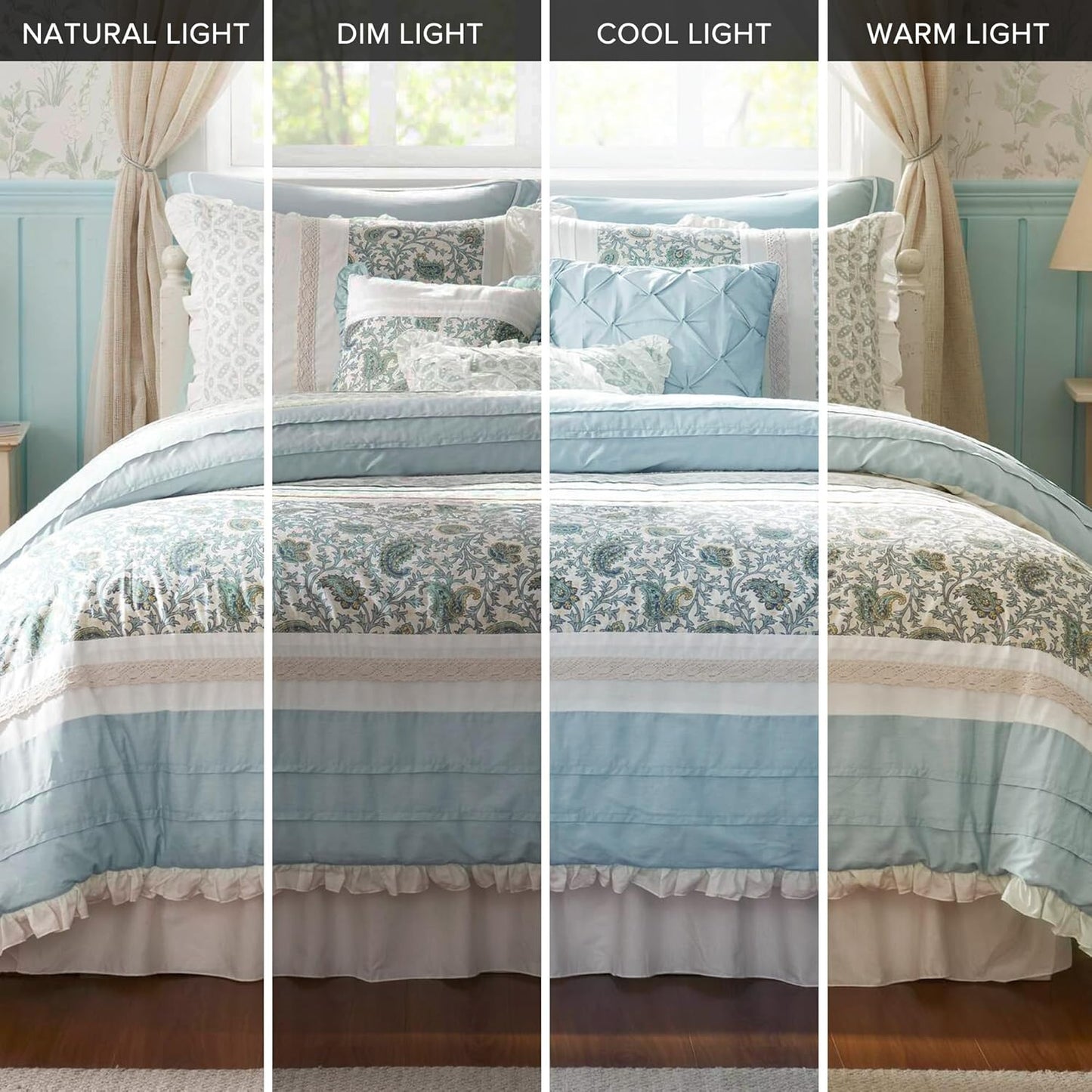 🛏️【Limited-time Special Offer】Madison Park Dawn Pure Cotton Comfort Bedding Set of 9 Items 💎