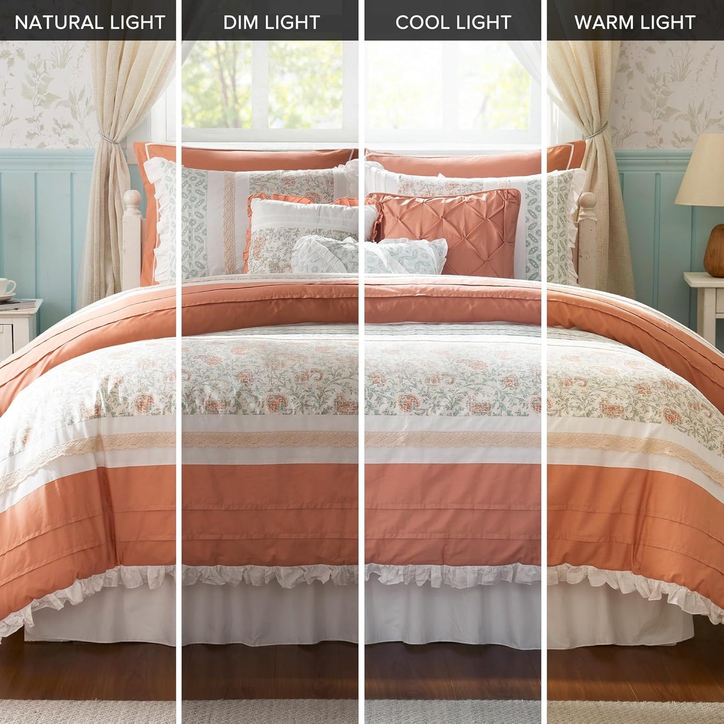 🛏️【Limited-time Special Offer】Madison Park Dawn Pure Cotton Comfort Bedding Set of 9 Items 💎