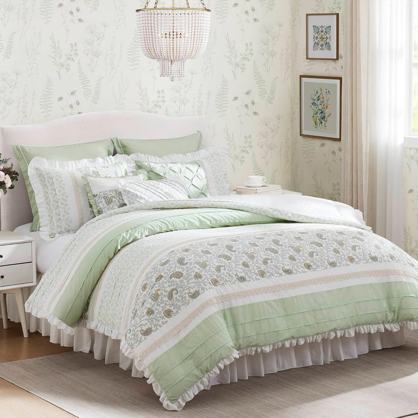 🛏️【Limited-time Special Offer】Madison Park Dawn Pure Cotton Comfort Bedding Set of 9 Items 💎