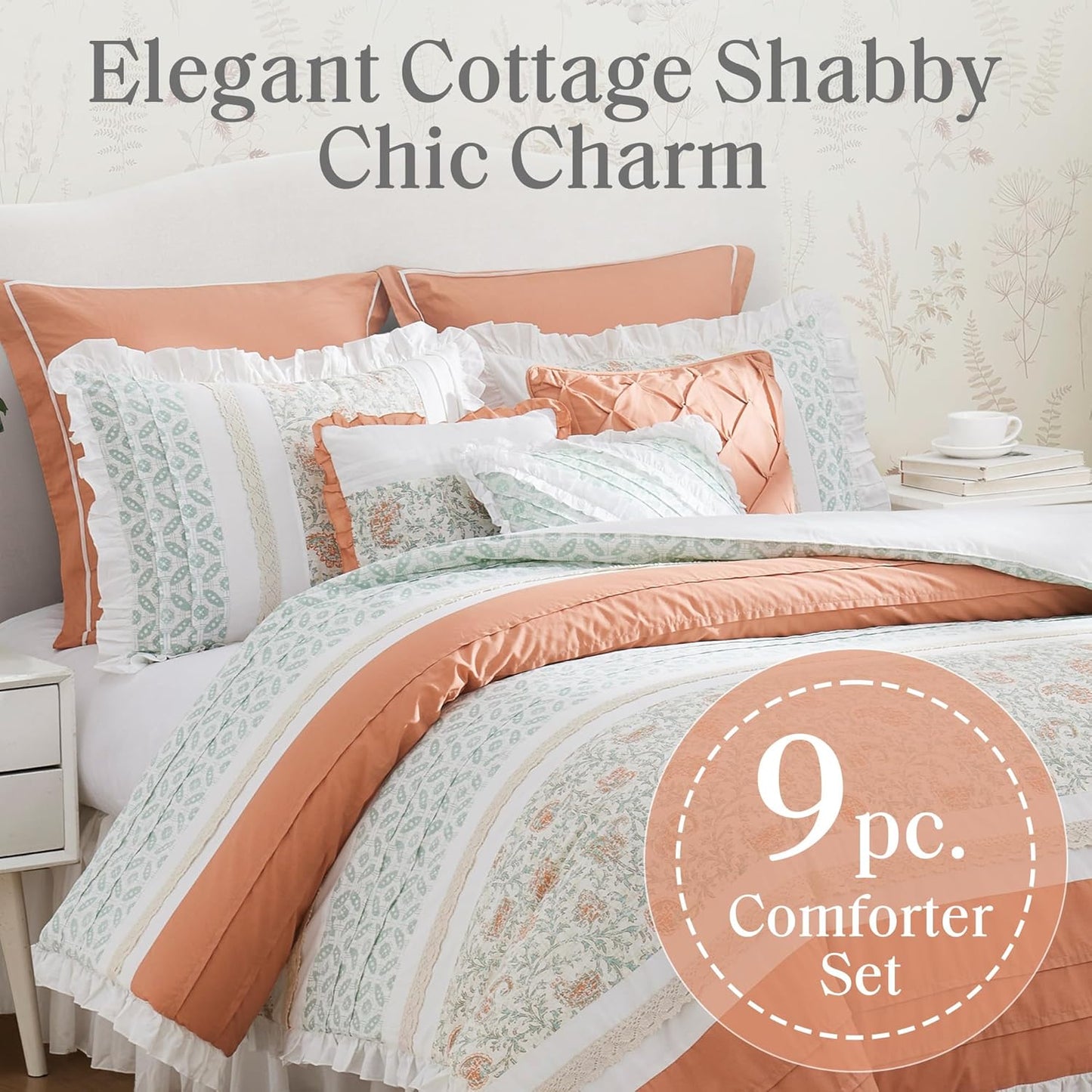 🛏️【Limited-time Special Offer】Madison Park Dawn Pure Cotton Comfort Bedding Set of 9 Items 💎
