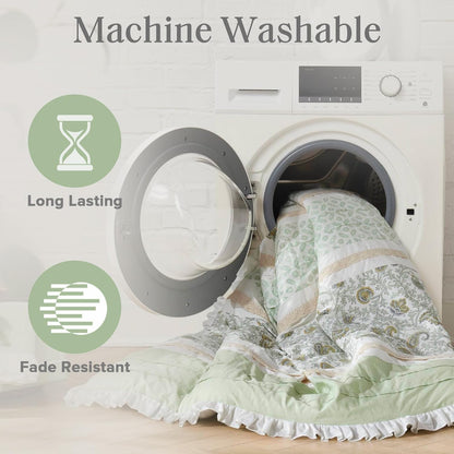 🛏️【Limited-time Special Offer】Madison Park Dawn Pure Cotton Comfort Bedding Set of 9 Items 💎