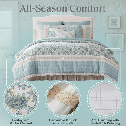 🛏️【Limited-time Special Offer】Madison Park Dawn Pure Cotton Comfort Bedding Set of 9 Items 💎