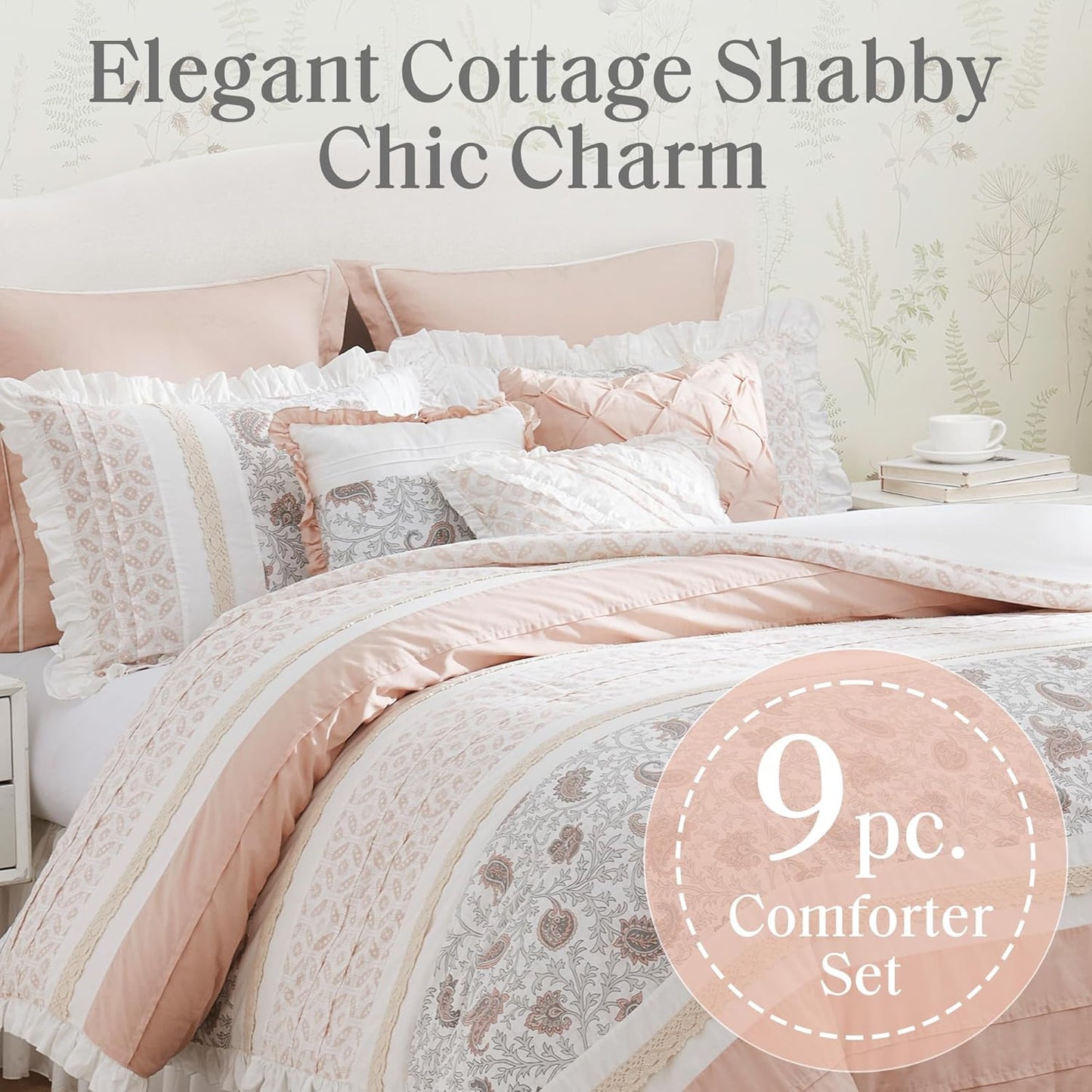 🛏️【Limited-time Special Offer】Madison Park Dawn Pure Cotton Comfort Bedding Set of 9 Items 💎