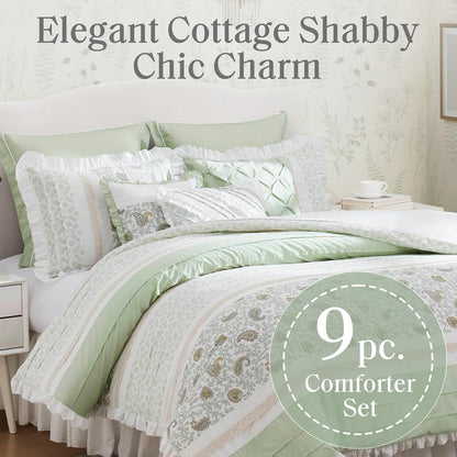 🛏️【Limited-time Special Offer】Madison Park Dawn Pure Cotton Comfort Bedding Set of 9 Items 💎