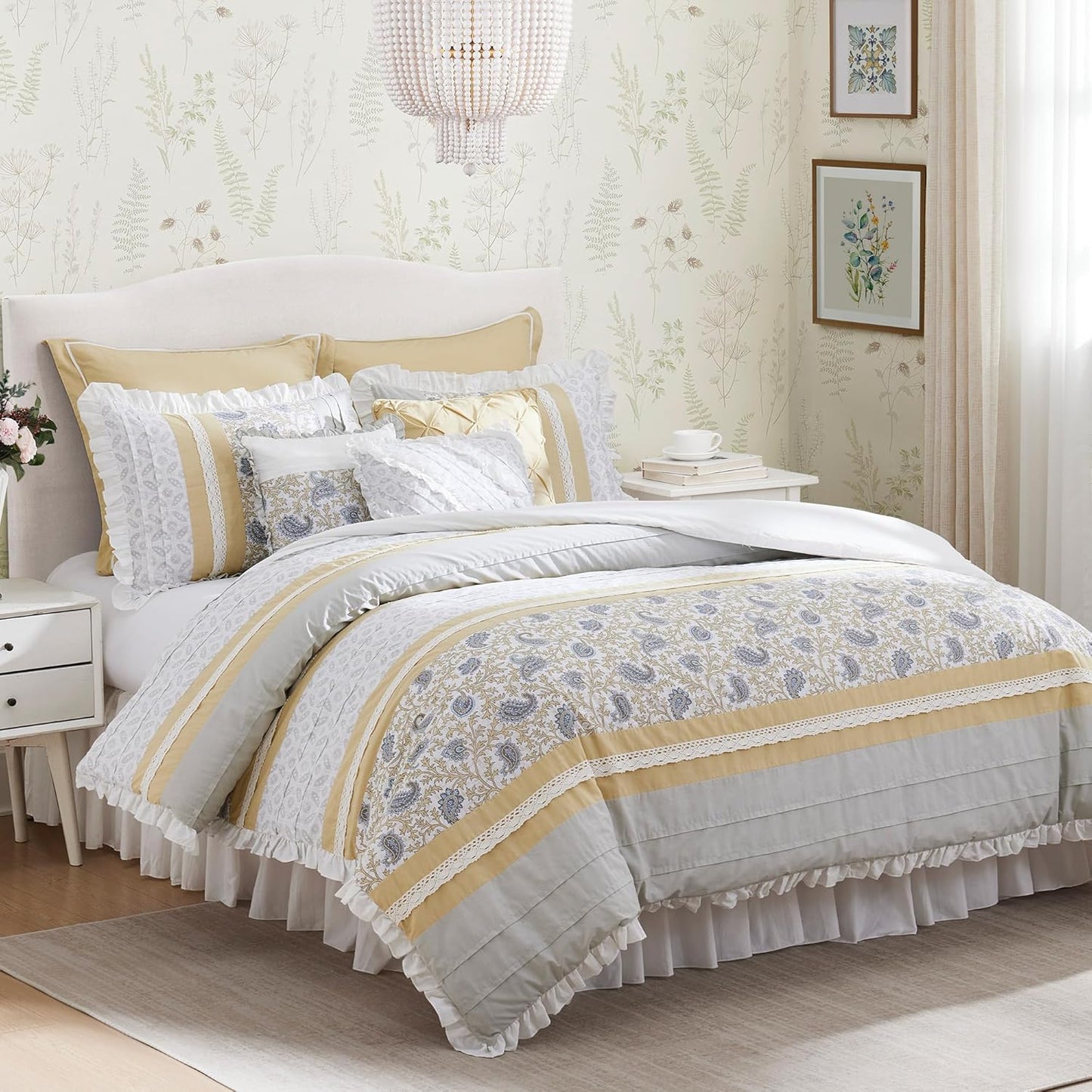 🛏️【Limited-time Special Offer】Madison Park Dawn Pure Cotton Comfort Bedding Set of 9 Items 💎