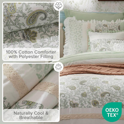 🛏️【Limited-time Special Offer】Madison Park Dawn Pure Cotton Comfort Bedding Set of 9 Items 💎