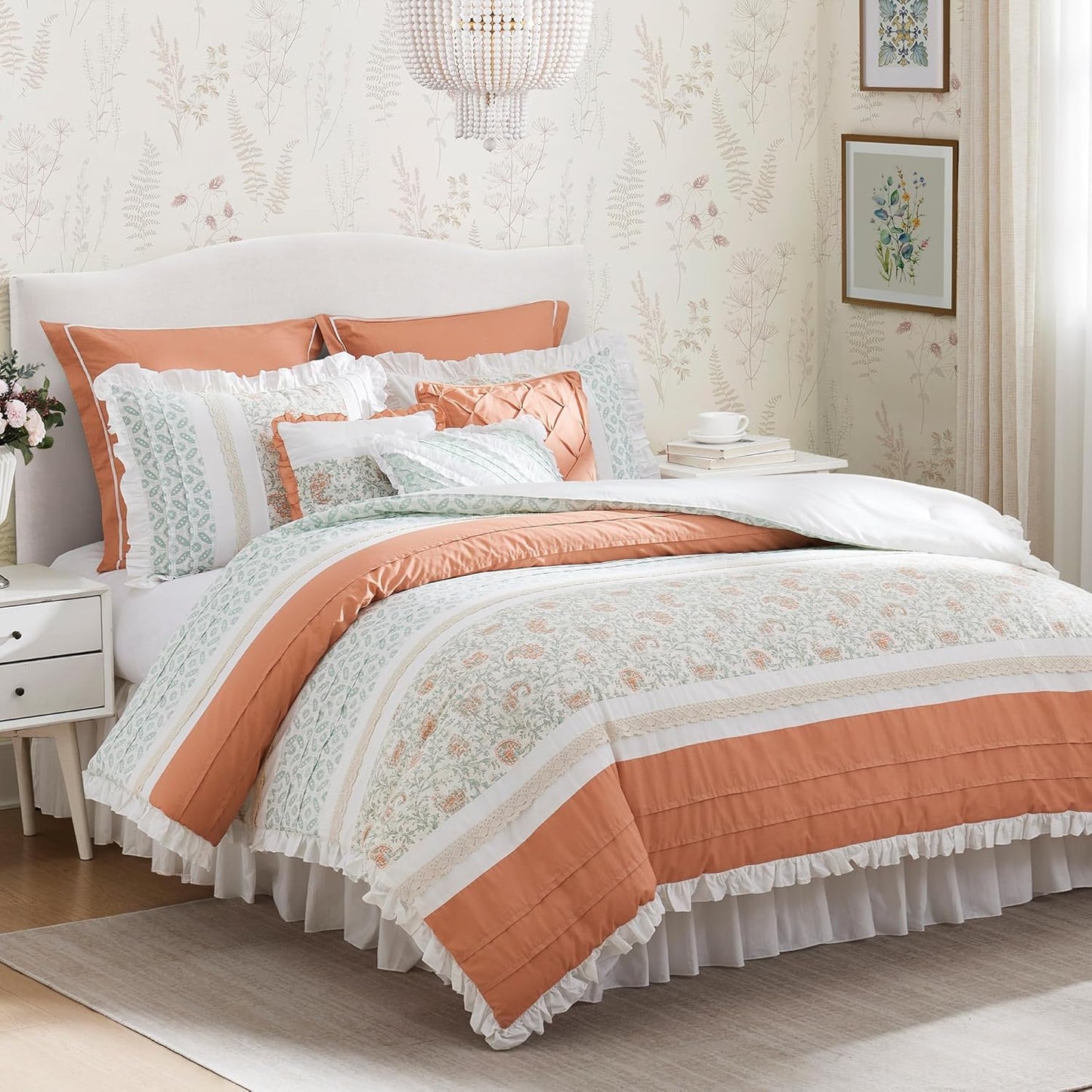 🛏️【Limited-time Special Offer】Madison Park Dawn Pure Cotton Comfort Bedding Set of 9 Items 💎