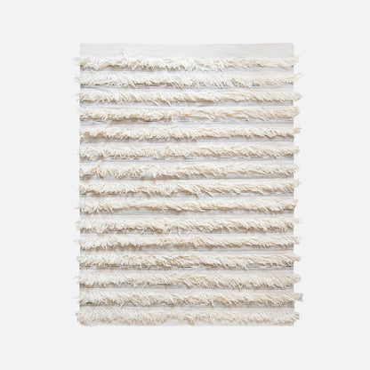 White Area Rug - Boho Wool